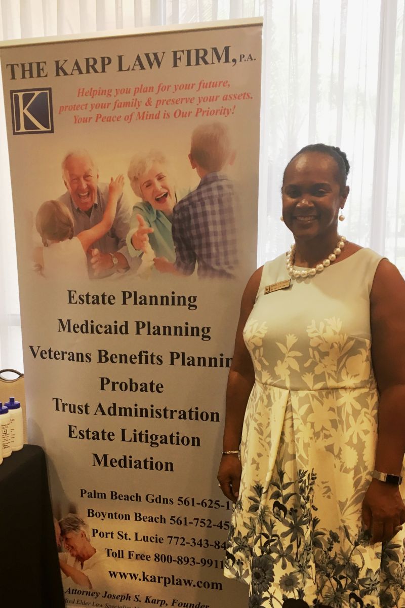 Karp Law Firm Case Manager Deeanna Farrington was on hand to answer questions from attendees